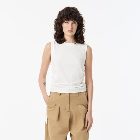 женский топ  из эластичного хлопка - женские топы lacoste 