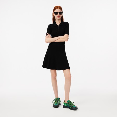 женское эластичное платье  на молнии - одежда, обувь и аксессуары lacoste 