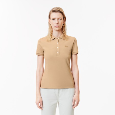 женское поло  приталенного кроя из эластичного хлопка - футболки и поло lacoste 