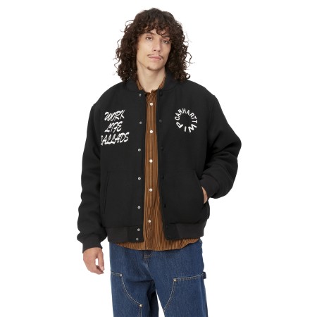 бомбер work varsity bomber - куртки атласные 