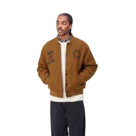 бомбер work varsity bomber - куртки атласные 