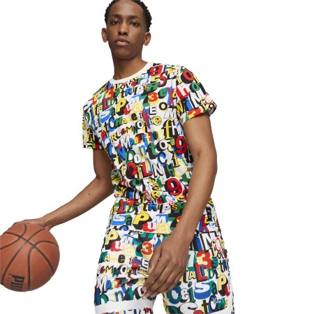 футболка trash talk aop tee puma whiteaop - футболки и поло puma 