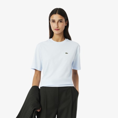 футболка женская футболка lacoste свободного кроя из мягкого хлопка - женские футболки женские 