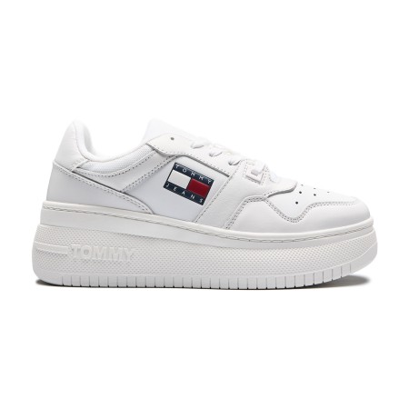 кроссовки retro leather basket - женская обувь tommy jeans 