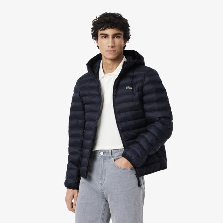 куртка мужская стеганная куртка lacoste с капюшоном фотография