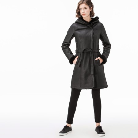 куртка женская кожаная куртка lacoste - куртки по распродаже