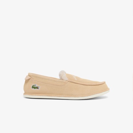 лоферы утепленные замшевые лоферы lacoste - мужская одежда, обувь и аксессуары бежевая 