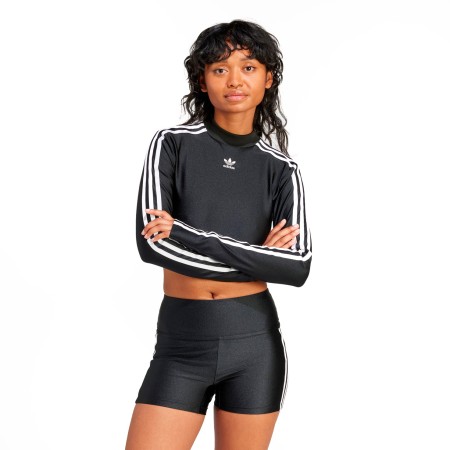 лонгслив 3stripes cropped long sleeve - одежда adidas 
