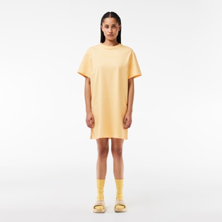 платье трикотажное платье lacoste с коротким рукавом оверсайз - женские платья по распродаже