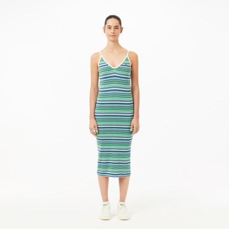 платье женское длинное платье lacoste в полоску - одежда, обувь и аксессуары французская по распродаже