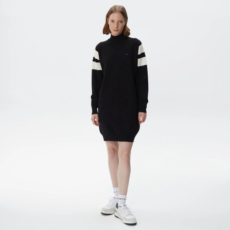 платье женское платье lacoste свободного кроя с длинными рукавами - одежда, обувь и аксессуары французская по распродаже