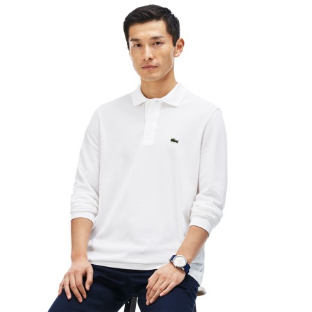 поло мужское поло lacoste l.12.21 классического кроя с длинным рукавом - мужские поло мужские 