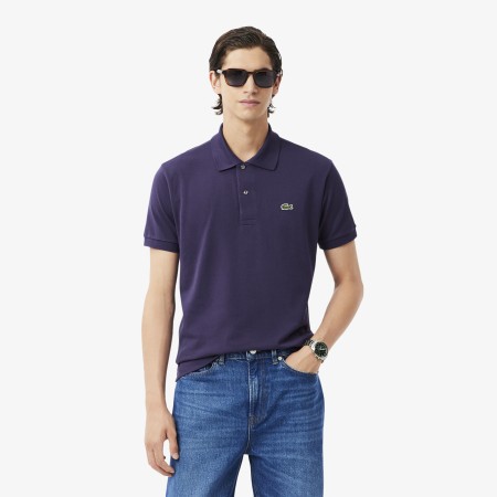 поло мужское поло lacoste l1212 классического кроя - мужские футболки и поло фиолетовые 