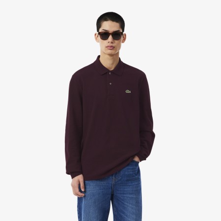 поло оригинальная мужская рубашка-поло lacoste l.12.12 с длинным рукавом - мужские поло мужские 