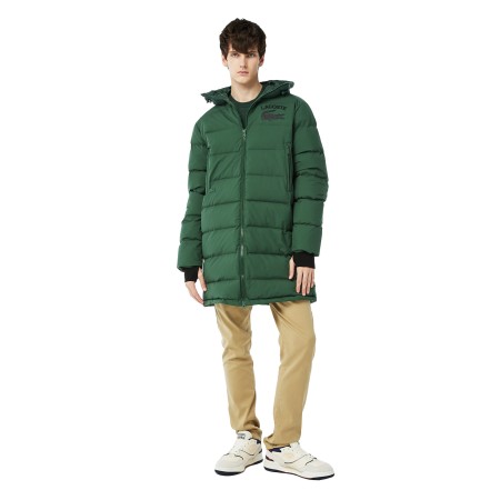 пуховик мужская утепленная куртка lacoste с капюшоном фотография