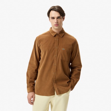 рубашка мужская хлопковая велюровая рубашка lacoste стандартного кроя - одежда, обувь и аксессуары для всех возрастов спортивная по распродаже