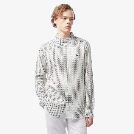 рубашка мужская рубашка lacoste из льна - мужские рубашки мужские 