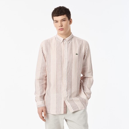 рубашка мужская рубашка lacoste из льна - мужские рубашки мужские 