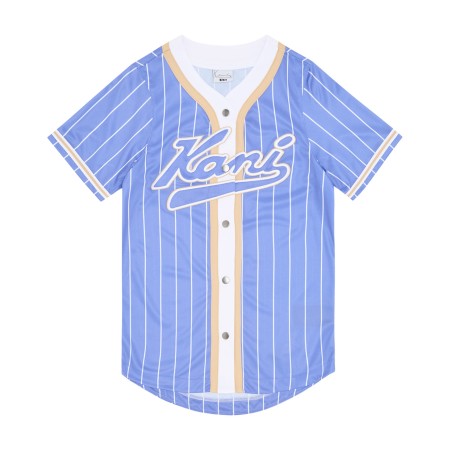 рубашка varsity pinstripe baseball shirt фотография