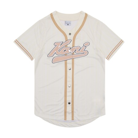 рубашка varsity pinstripe baseball shirt фотография
