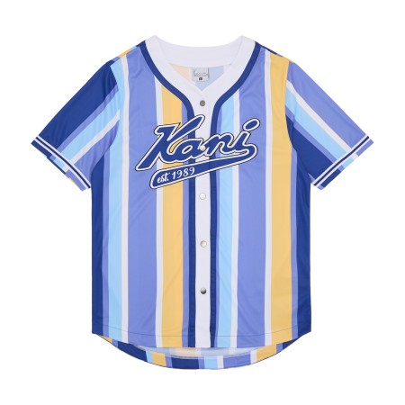 рубашка varsity striped baseball shirt - одежда, обувь и аксессуары для всех возрастов karl kani 