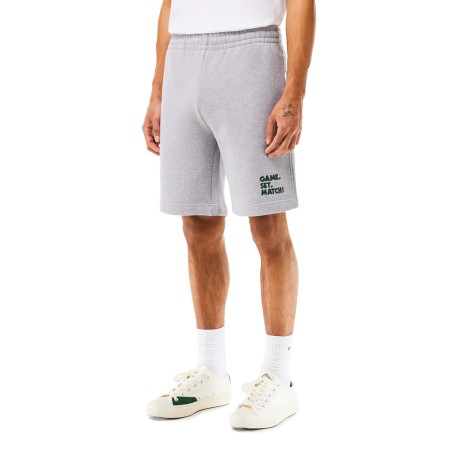 шорты embroidered slogan fleece jogger shorts фотография