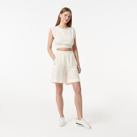 шорты женские шорты lacoste из смеси льна - одежда недорогая 