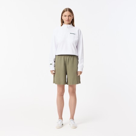 шорты женские шорты lacoste из смеси льна фотография