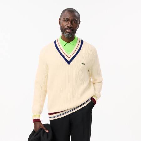 свитер мужской свитер lacoste из кардочесаной шерсти фотография