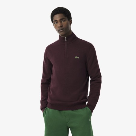 свитер мужской свитер lacoste с высоким воротником и застежкой-молнией фотография