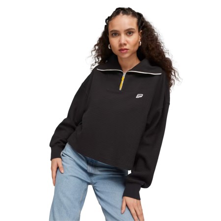 толстовка downtown halfzip crew puma black - женские толстовки puma 