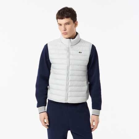 жилетка мужской стеганный жилет lacoste с высоким воротом - верхняя одежда недорогая 