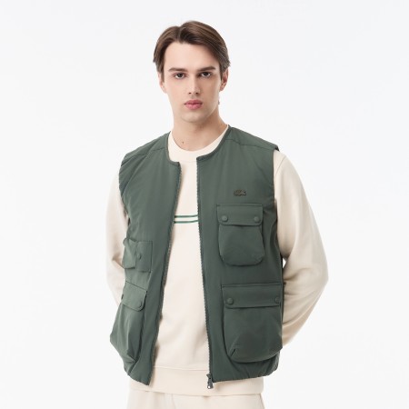жилетка мужской жилет lacoste с внешними карманами фотография