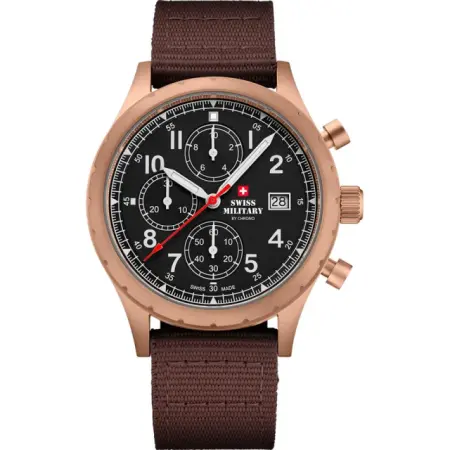 швейцарские наручные мужские часы . коллекция field chronograph - мужские наручные кварцевые часы с ремешком 